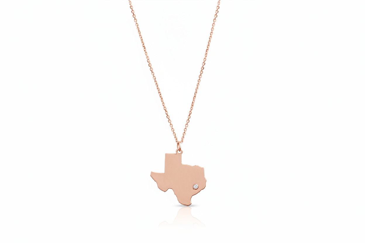Texas Diamond Fave City Necklace