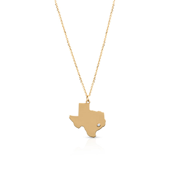 Texas Diamond Fave City Necklace