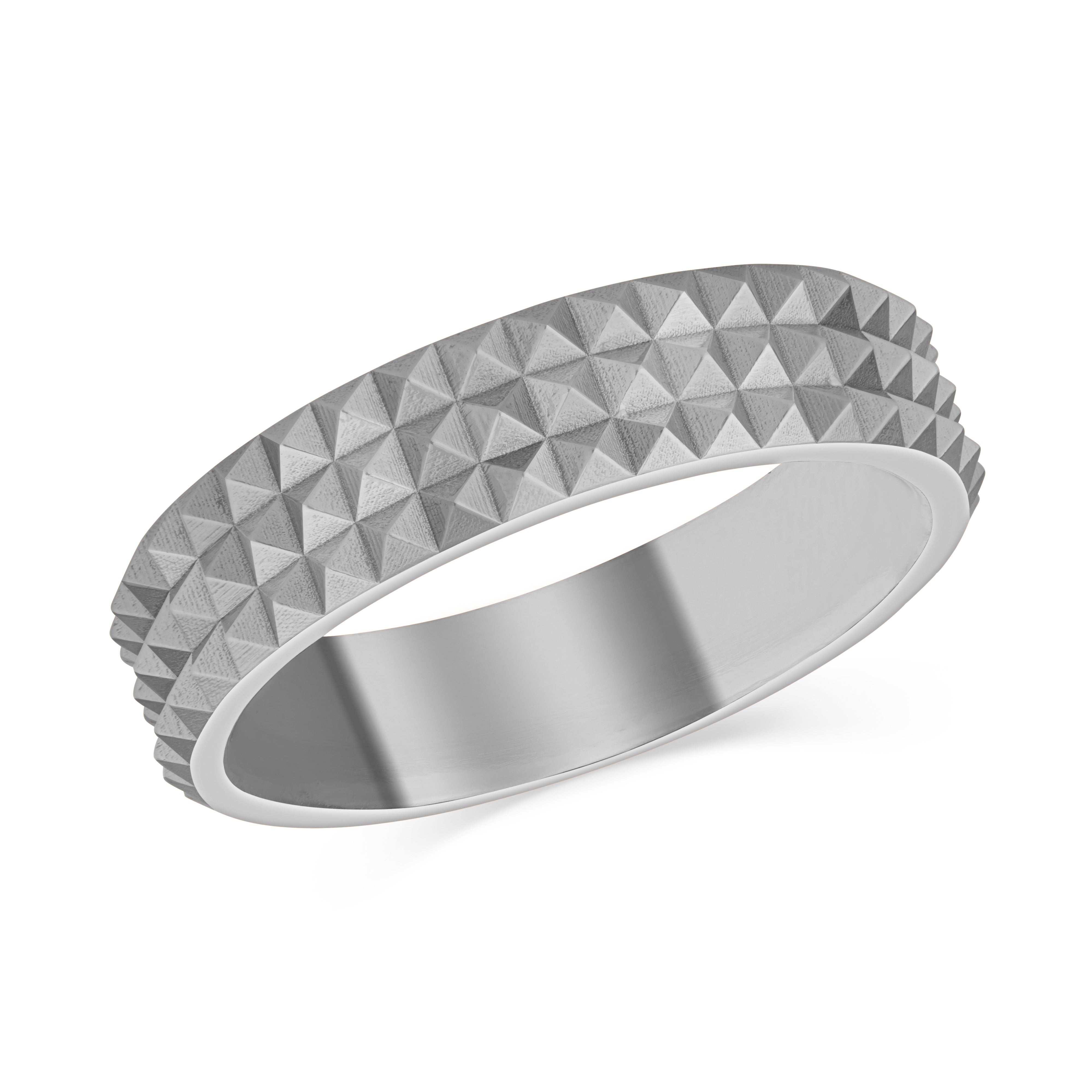 Pyramid Style Rings Wg 6mm Triple Pyramid Ring – San Luxe
