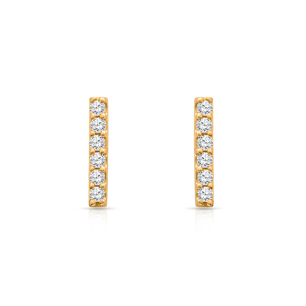 Diamond Bar Ear Studs