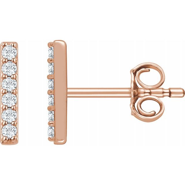 Diamond Bar Ear Studs