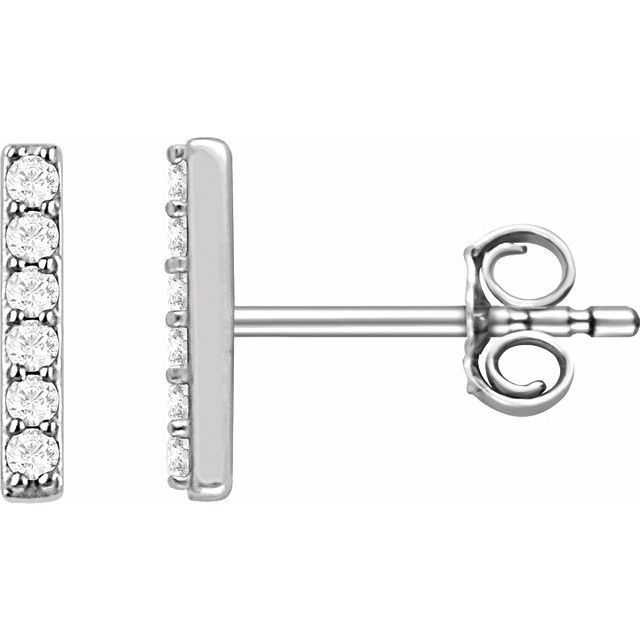 Diamond Bar Ear Studs